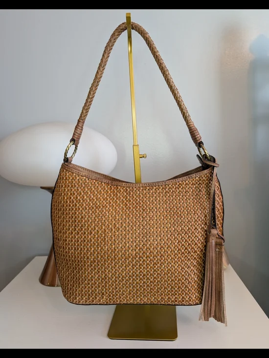 Patricia Nash Castelli Woven Leather Hobo Bag - Like New! - Picture 2 of 12